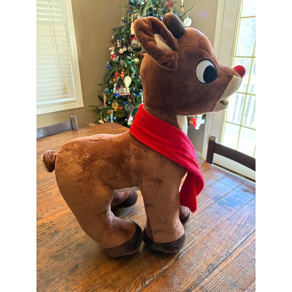 Pair of Dan Dee Reindeer Rudolph the Red-Nosed Large 24" and 9.5” Dasher - Picture 4 of 11